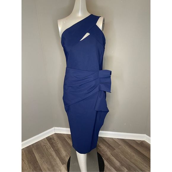 Chiara Boni La Petite Robe Alteriah One-Shoulder Cocktail Dress Size 38/US2 $795 - Picture 5 of 11